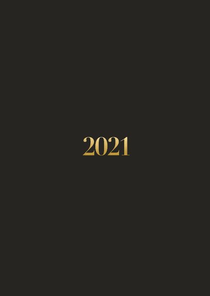 Stijlvolle kaart voor nieuwjaar grote foto 2021 Achterkant