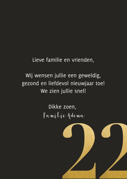 Stijlvolle kaart voor nieuwjaar grote foto 2022 3