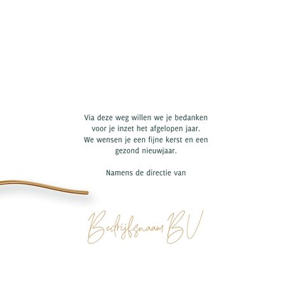 Stijlvolle kerst bedankt kaart met hart 3