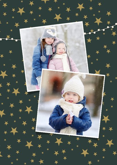 Stijlvolle kerst fotocollage kaart met een witte achtergrond 2