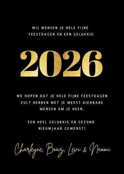 Stijlvolle kerst nieuwjaarskaart met fotocollage - 9 foto's 3