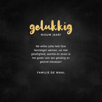 Stijlvolle kerstkaart 2020 gouden spetters fijne feestdagen 3