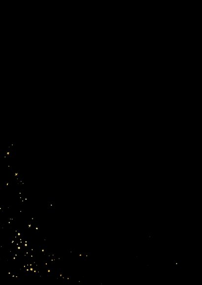 Stijlvolle kerstkaart fijne feestdagen goudlook zwart foto's 2