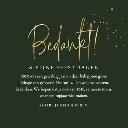 Stijlvolle kerstkaart fotocollage bedankt medewerkers strik 3