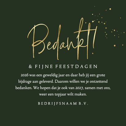 Stijlvolle kerstkaart fotocollage bedankt medewerkers strik 3