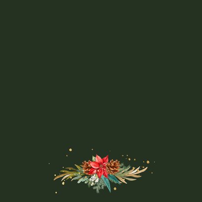 Stijlvolle kerstkaart fotocollage bedankt medewerkers strik Achterkant