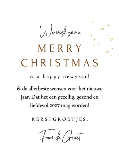 Stijlvolle kerstkaart fotocollage bladertakken watercolor 3