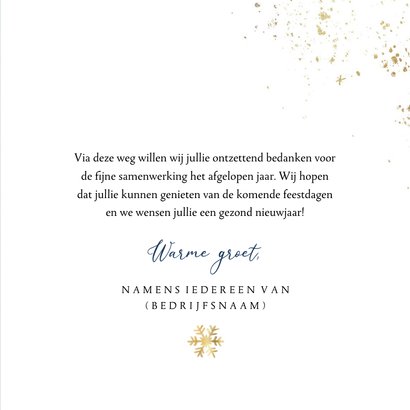 Stijlvolle kerstkaart geschilderde kerstster goudlook 3