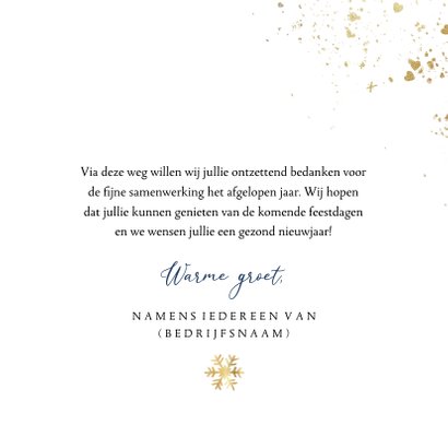 Stijlvolle kerstkaart geschilderde kerstster goudlook 3