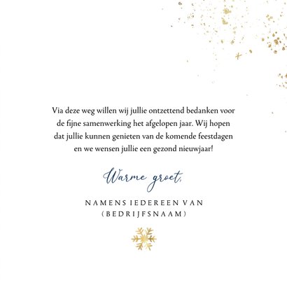 Stijlvolle kerstkaart geschilderde kerstster goudlook 3