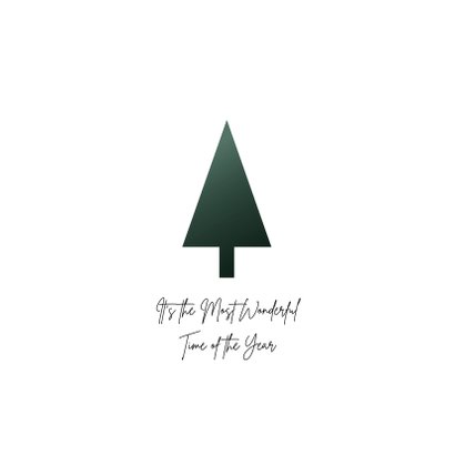 Stijlvolle kerstkaart kerstbomen 2