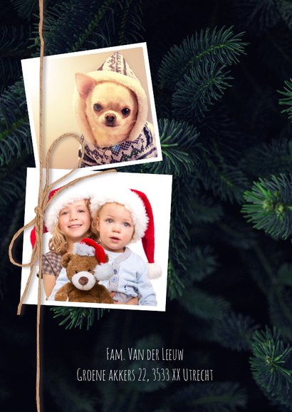 Stijlvolle kerstkaart met foto's 2