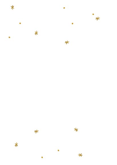 Stijlvolle kerstkaart met gouden krans en sterretjes 2