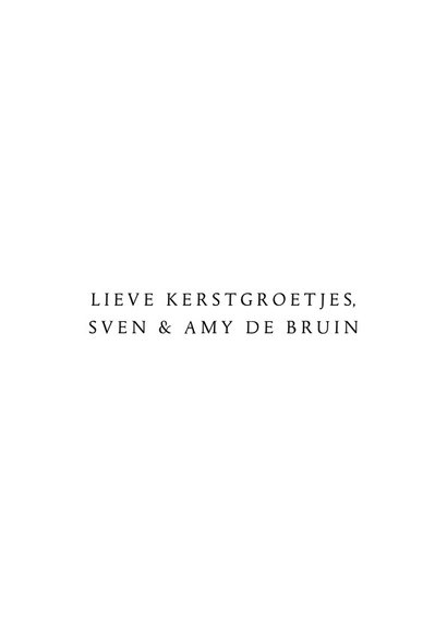 Stijlvolle kerstkaart met goudlook tekst en foto 3