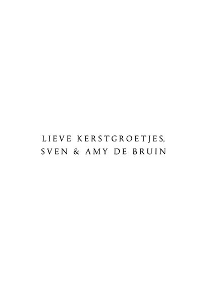 Stijlvolle kerstkaart met goudlook tekst en foto 3