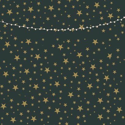 Stijlvolle kerstkaart met grote foto en gouden confetti 2