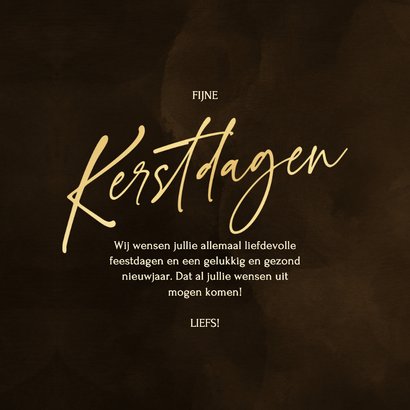 Stijlvolle kerstkaart met sprankelende kerstbal van glitters 3