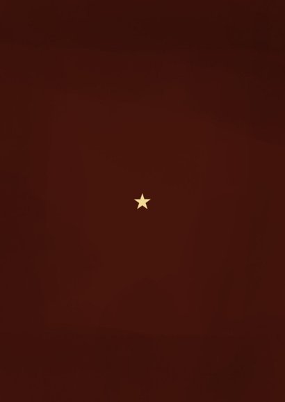 Stijlvolle kerstkaart rood kerst sierlijk goud 3 foto's Achterkant