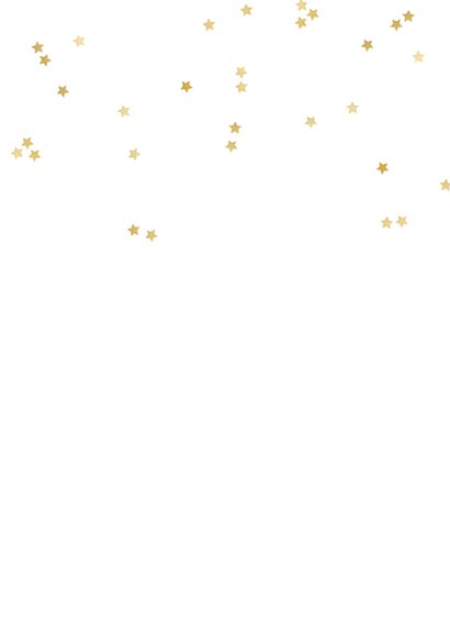 Stijlvolle kerstkaart schildersbedrijf verf goud fotocollage Achterkant