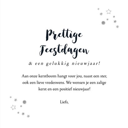 Stijlvolle kerstkaart silhouet bosdieren kerstboom foto 3