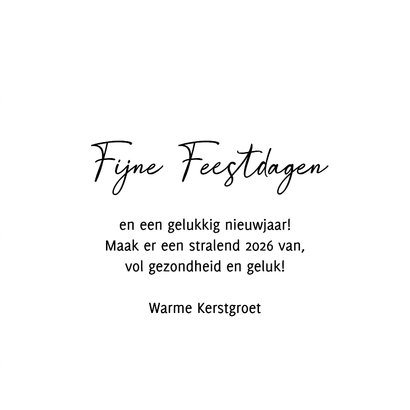 Stijlvolle kerstkaart stoere wereldbol kerstbal 3