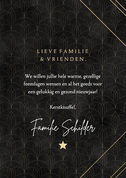 Stijlvolle kerstkaart vintage patroon foto's en typografie 3