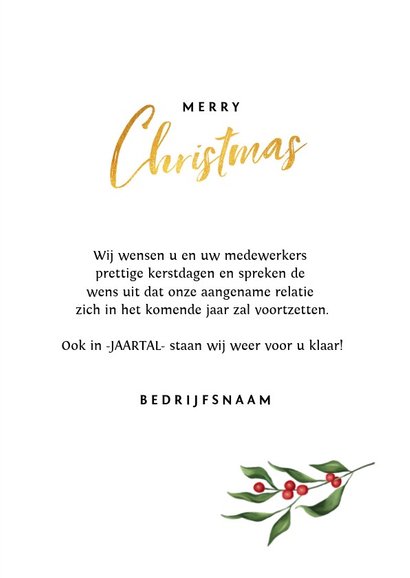 Stijlvolle kerstkaart zakelijk met fotocollage 3