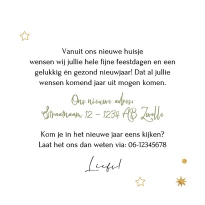 Stijlvolle kerstverhuiskaart collage Merry New Home sleutel 3