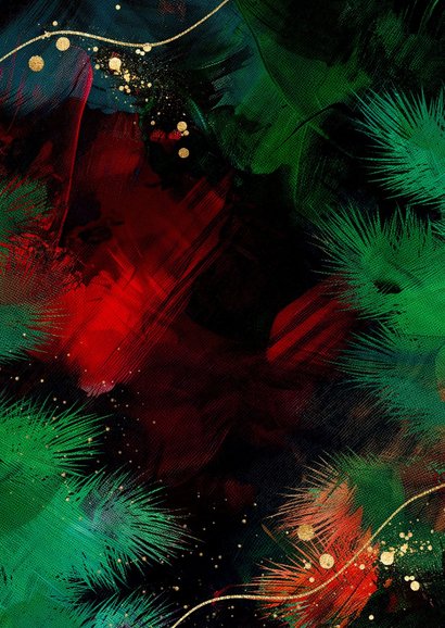Stijlvolle menukaart kerst Achterkant