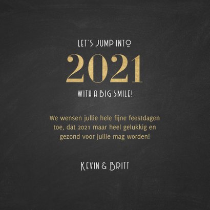 Stijlvolle nieuwjaarskaart a happy 2021 patroon 3