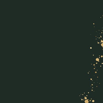 Stijlvolle nieuwjaarskaart botanisch groen jaartal goud Achterkant