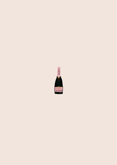Stijlvolle nieuwjaarskaart met champagne en 2024 Achterkant