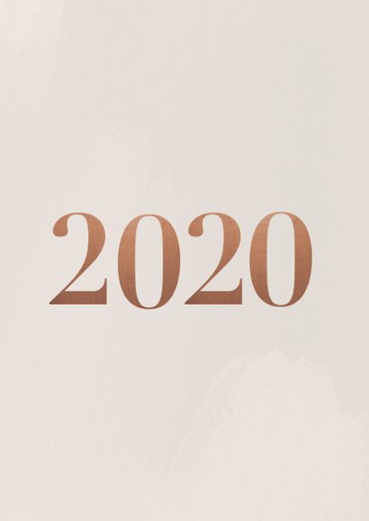 Stijlvolle nieuwjaarskaart met fotocollage en 2020 2