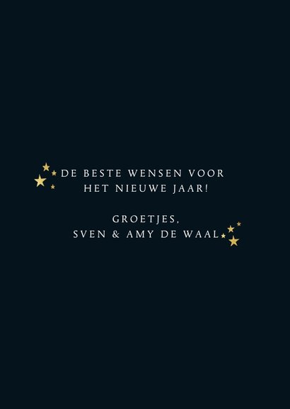 Stijlvolle nieuwjaarskaart met gouden 2019 en foto 3