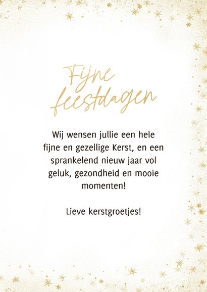 Stijlvolle nieuwjaarskaart met grote foto fijne feestdagen 3