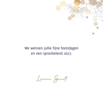 Stijlvolle nieuwjaarskaart sterren en takjes 3