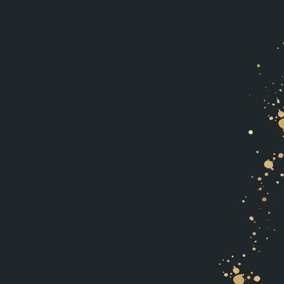 Stijlvolle nieuwjaarskaart zakelijk schilder jaartal goud Achterkant