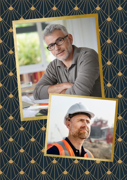 Stijlvolle pensioen felicitatiekaart met eigen foto 2