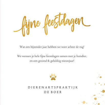 Stijlvolle rode zakelijke kerstkaart met eigen foto en logo 3