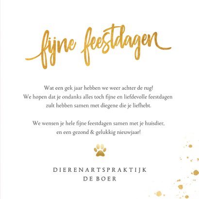 Stijlvolle rode zakelijke kerstkaart met eigen foto en logo 3