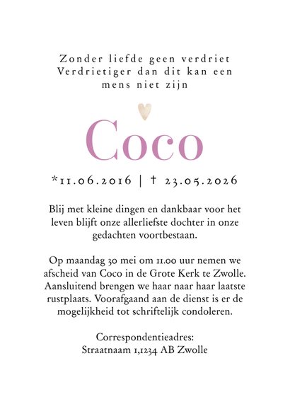 Stijlvolle rouwkaart kleurrijke vlinder watercolor hartje 3