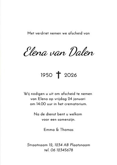 Stijlvolle rouwkaart met een warme zonsondergang aan zee 3