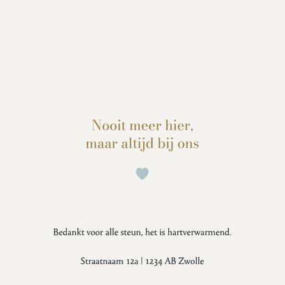 Stijlvolle rouwkaart stilgeboren lijntekening handen jongen 2