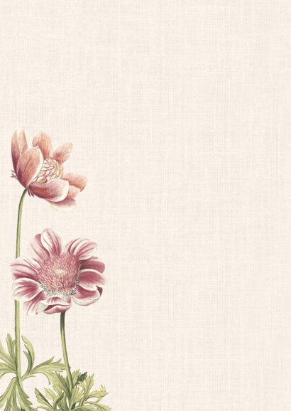 Stijlvolle Save the Date kaart met anemonen 2