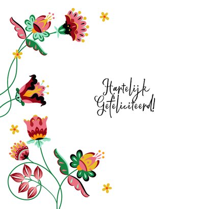 Stijlvolle, sierlijke en kleurrijke bloemenkaart 2