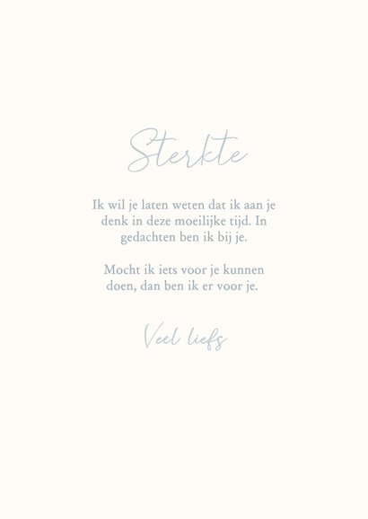 Stijlvolle sterkte kaart lichtblauw met bloem ik denk aan je 3