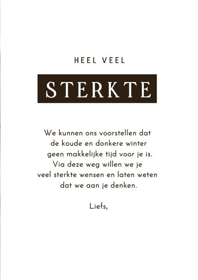 Stijlvolle sterkte kaart winter met besneeuwde plantjes 3