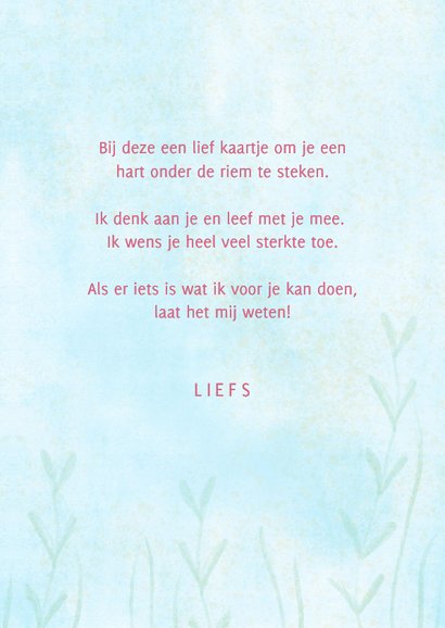 Stijlvolle sterktekaart met bloem en libelle 3