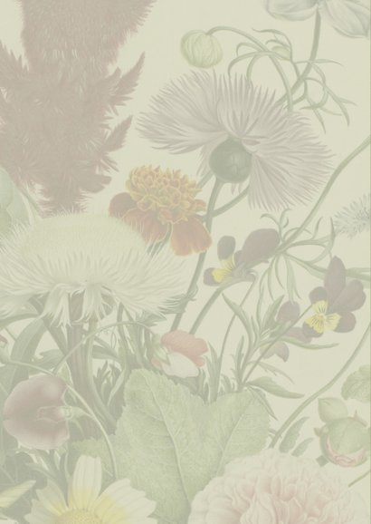 Stijlvolle trouwkaart met vintage bloemen. 2