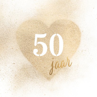 Stijlvolle uitnodiging jubileum 50 jaar hart 2
